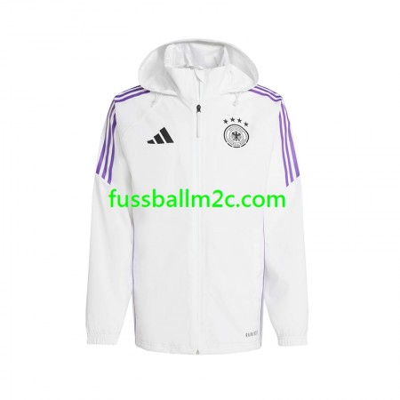 Deutschland Weiß Windrunner Jacke 2024-2025